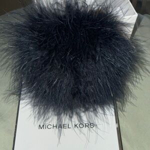 Michael Kors Dark Fluffy Pom Pom